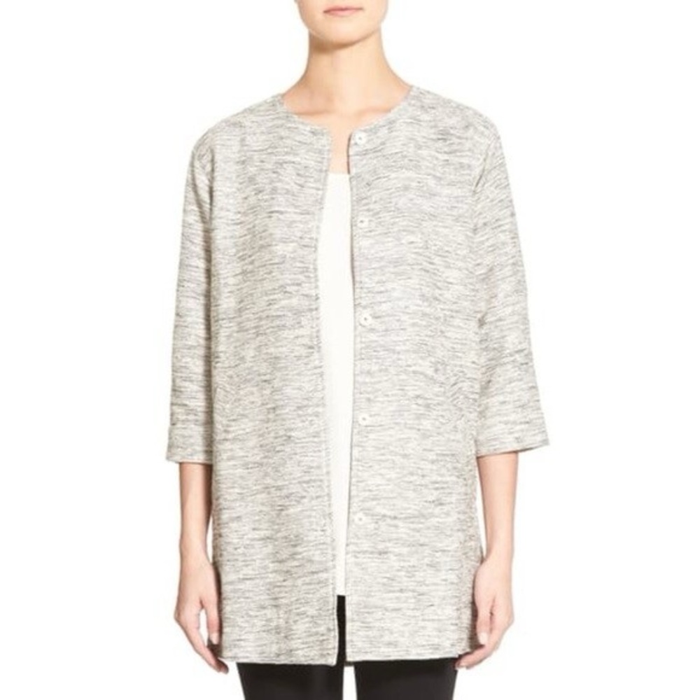 Eileen Fisher Cotton Twist Jacket Womens Size L